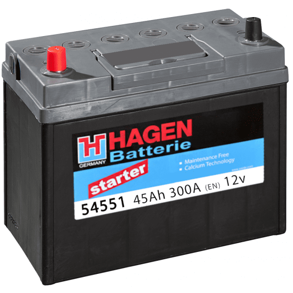 Hagen Akkumulyator ( Sağ - Sol ) 45AH 300A(EN) Starter