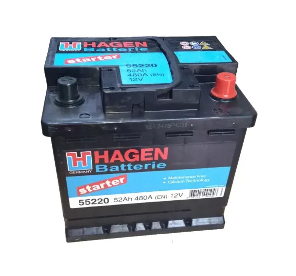 Hagen Akkumulyator ( Sağdan ) 52AH 480A(EN) Starter