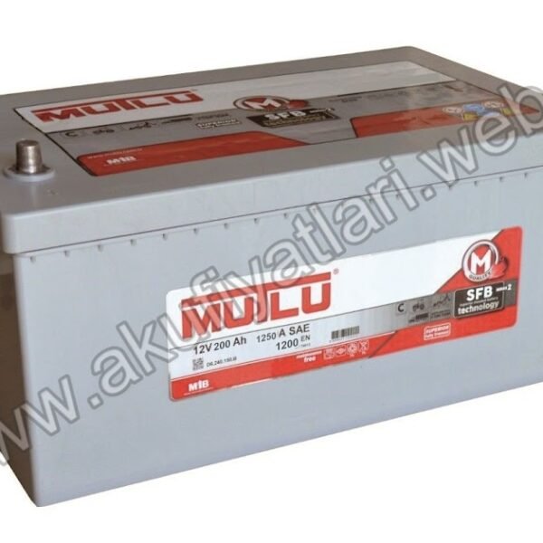 Mutlu Akkumulyator ( Sağdan ) 200AH 1250A(EN) YÜK Kamin