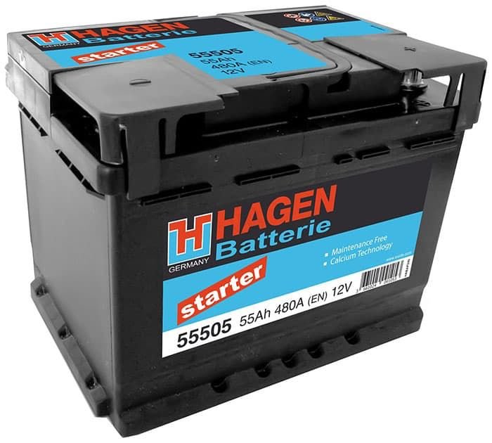 Hagen Akkumulyator ( Sağdan ) 55AH 480A(EN) Starter